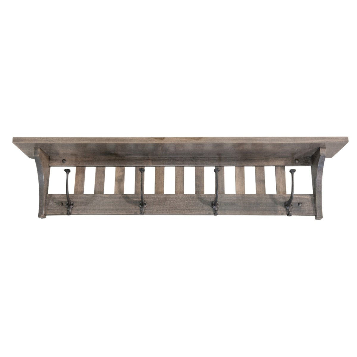 4 Hook Antique Slate Coat Rack