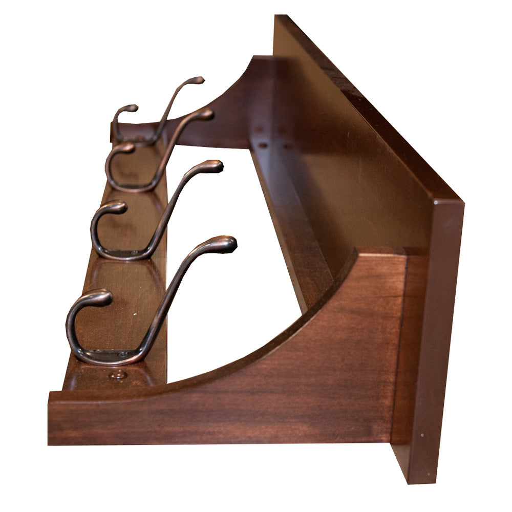 Brown Maple Coat Rack with Coffee Stain