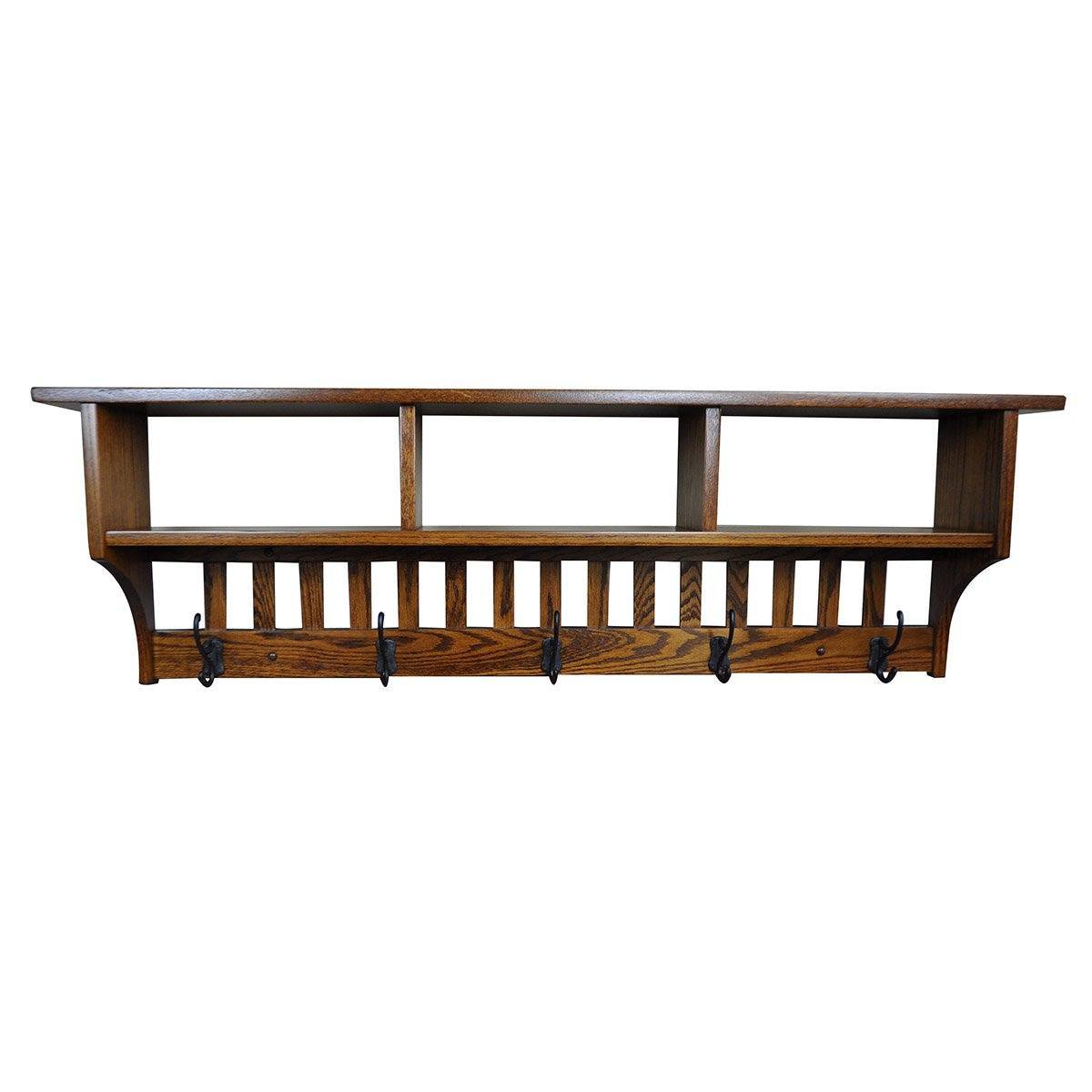 Coat rack with cubbies, 5 hooks