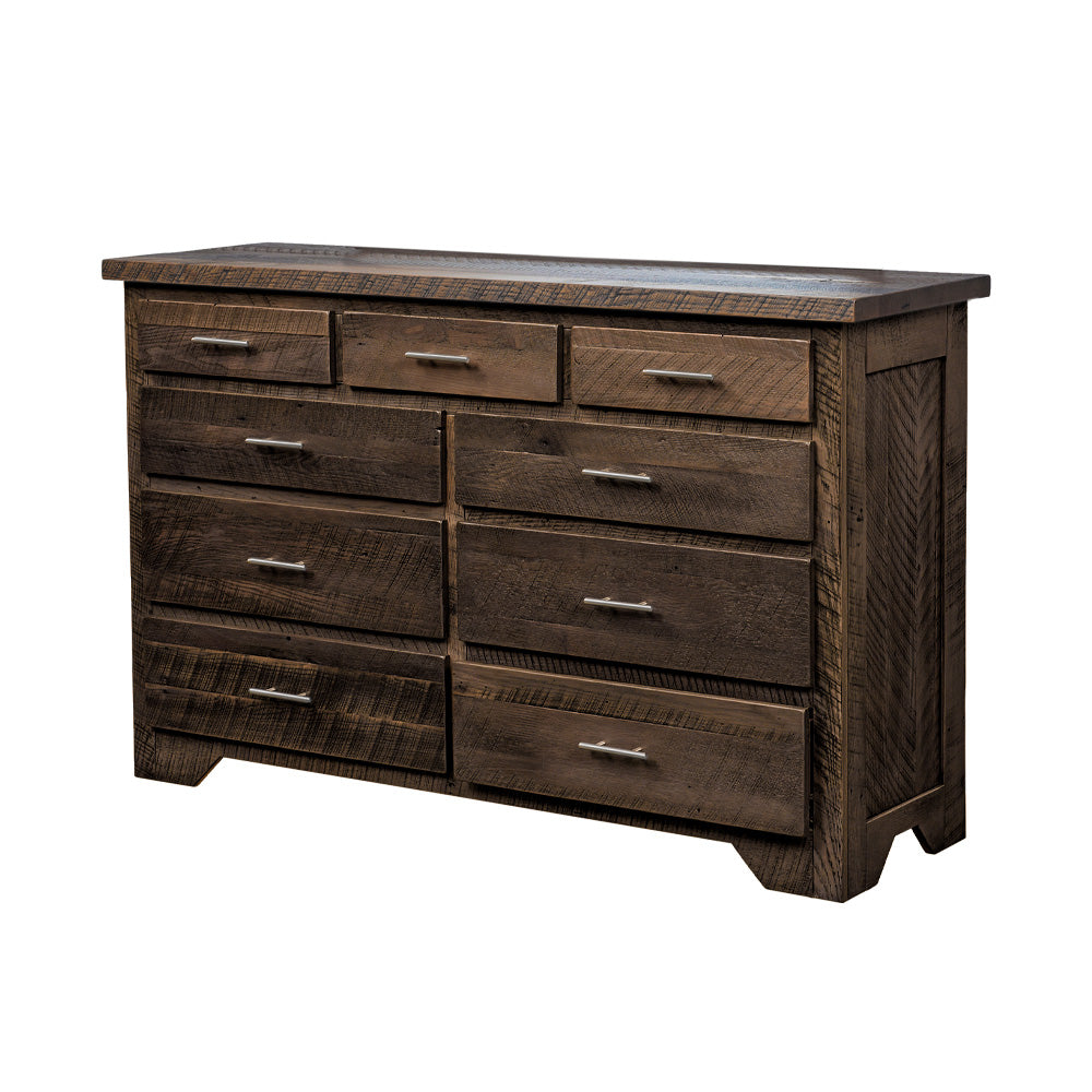Lander Rustic Farmhouse Dresser, Reclaimed Wood Dresser Provincial Stain