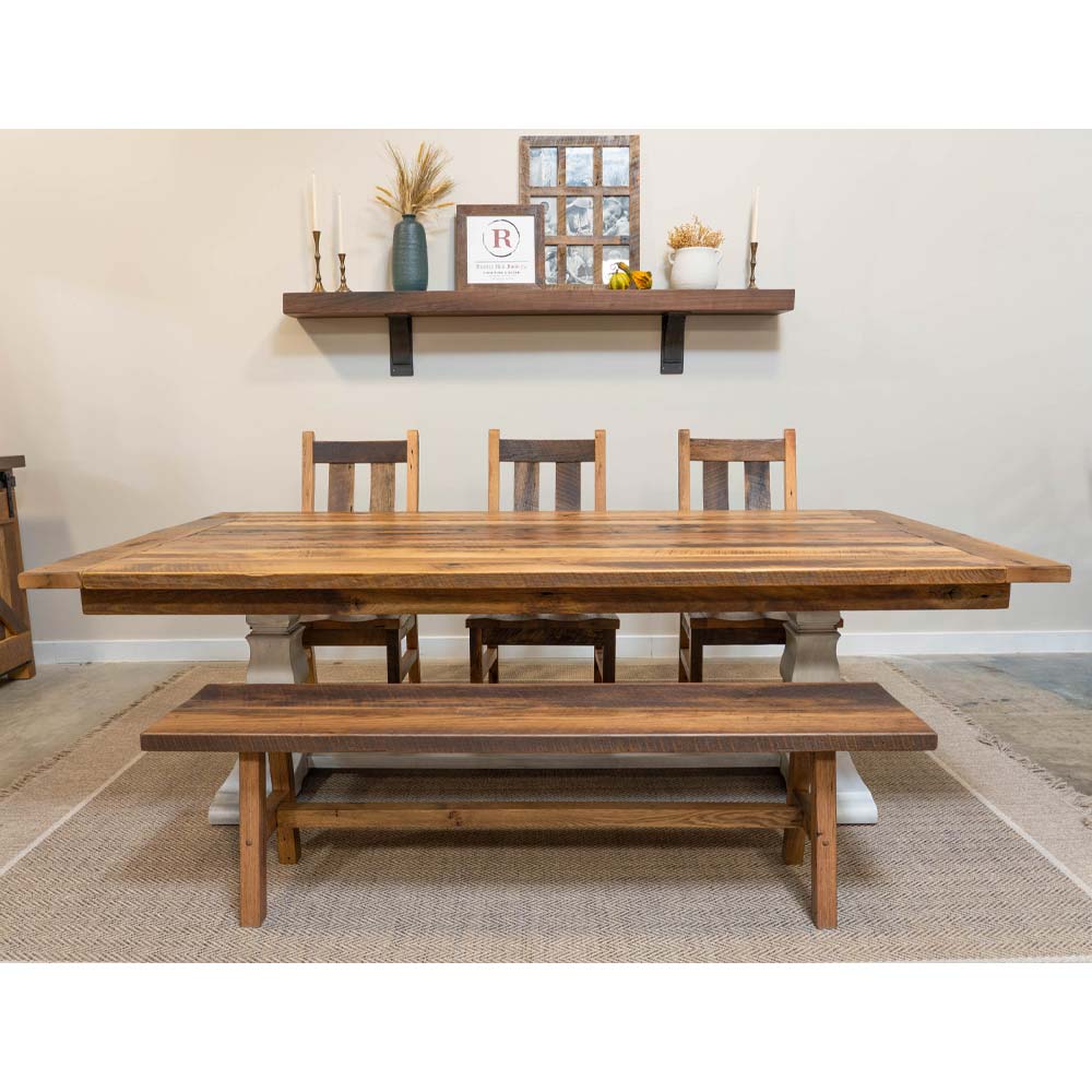 Avon Farmhouse Dining Table, Barnwood