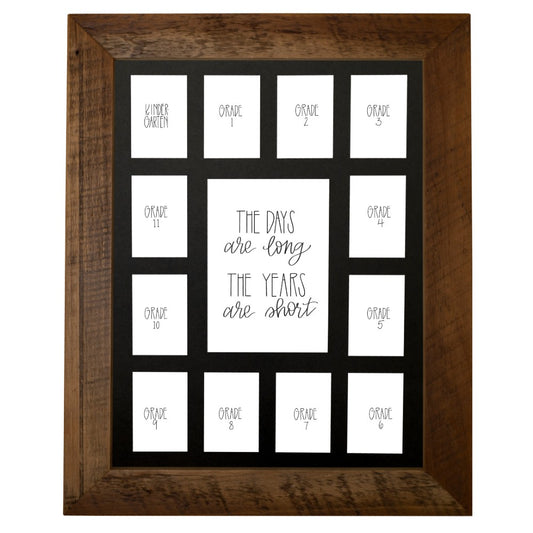 School Photo Barnwood Frame with Black Mat
