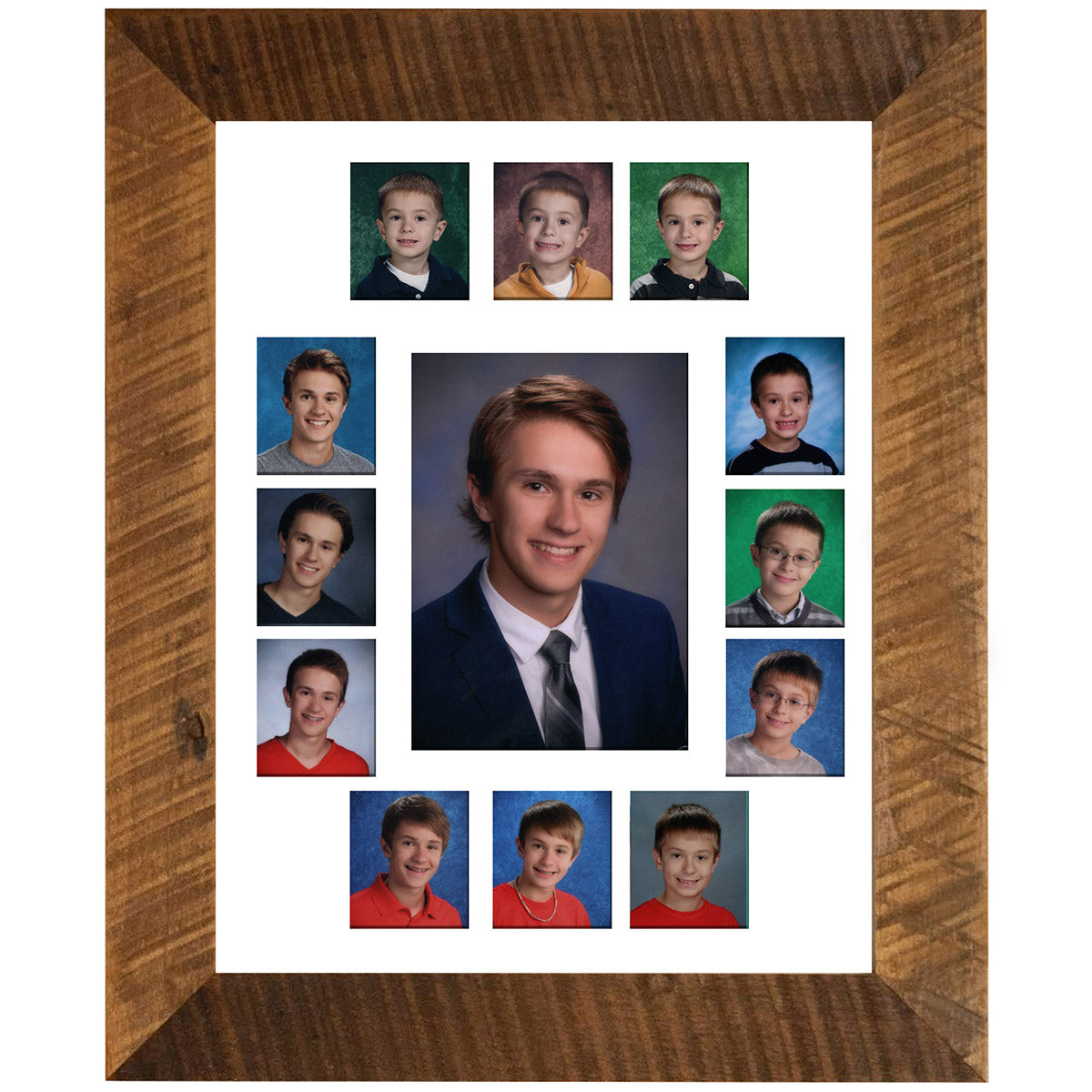 13 opening school year photo white mat barnwood frame example