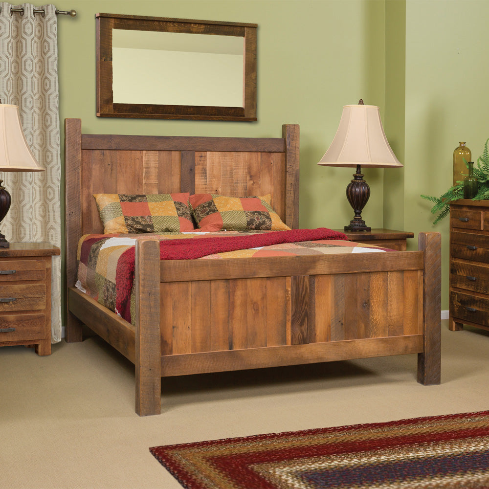 Fullerton, Natural Barnwood Bed Frame, Queen