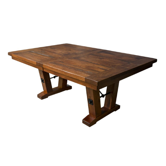 Holbrooke rustic dining extendable farmhouse dining table