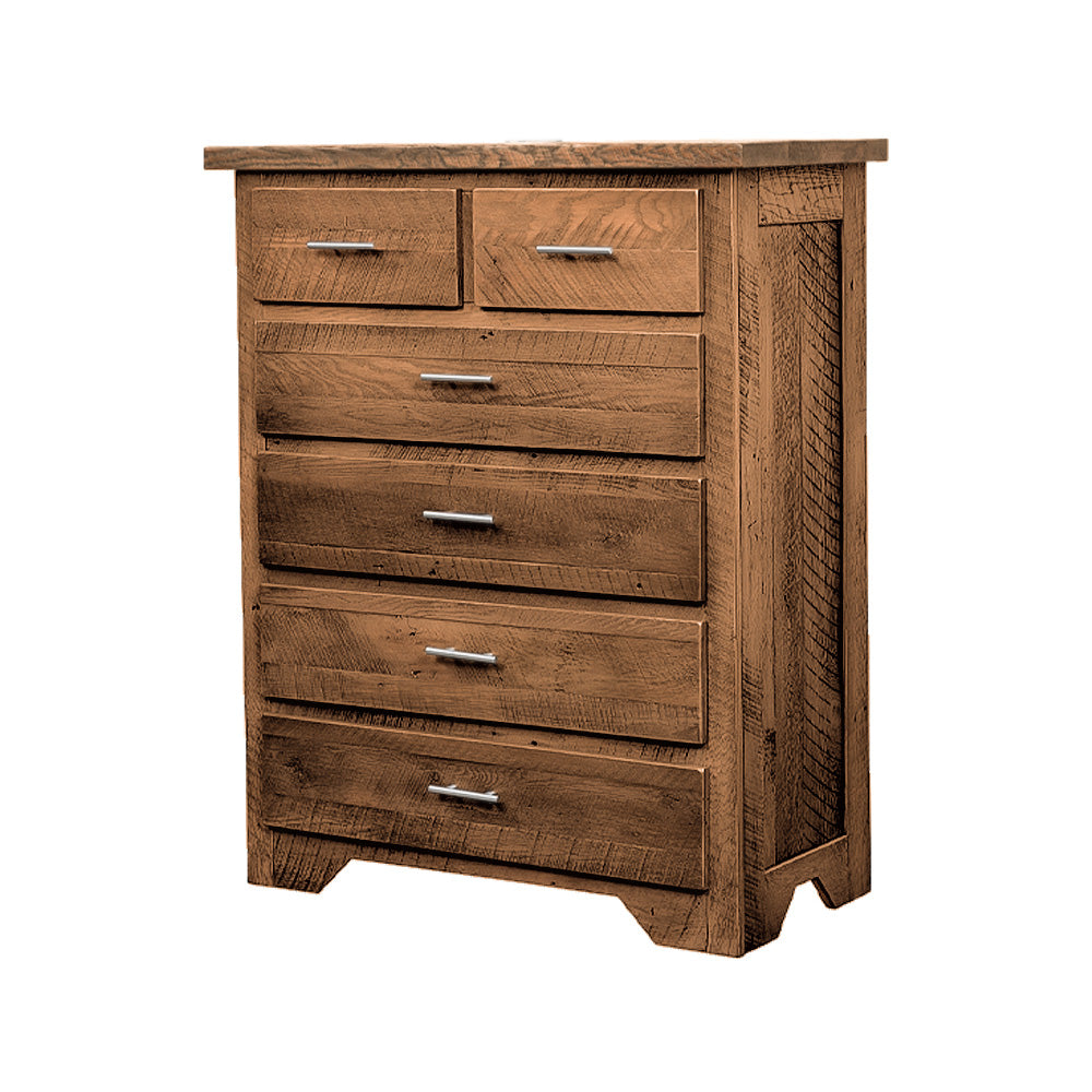 Lander Modern Farmhouse Dresser, Natural Stain, 6 Drawers