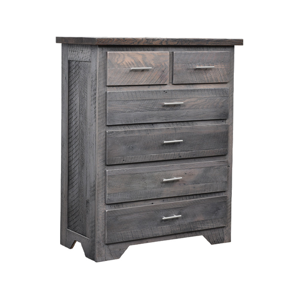 Lander Modern Farmhouse Dresser, Antique Slate Stain, 6 Drawers
