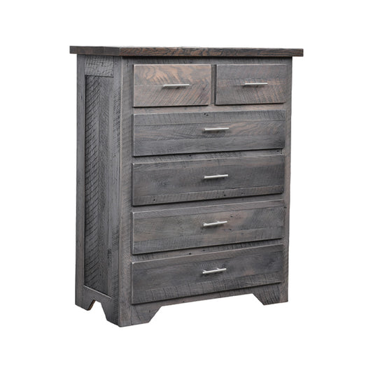 Lander Modern Farmhouse Dresser, Antique Slate Stain, 6 Drawers