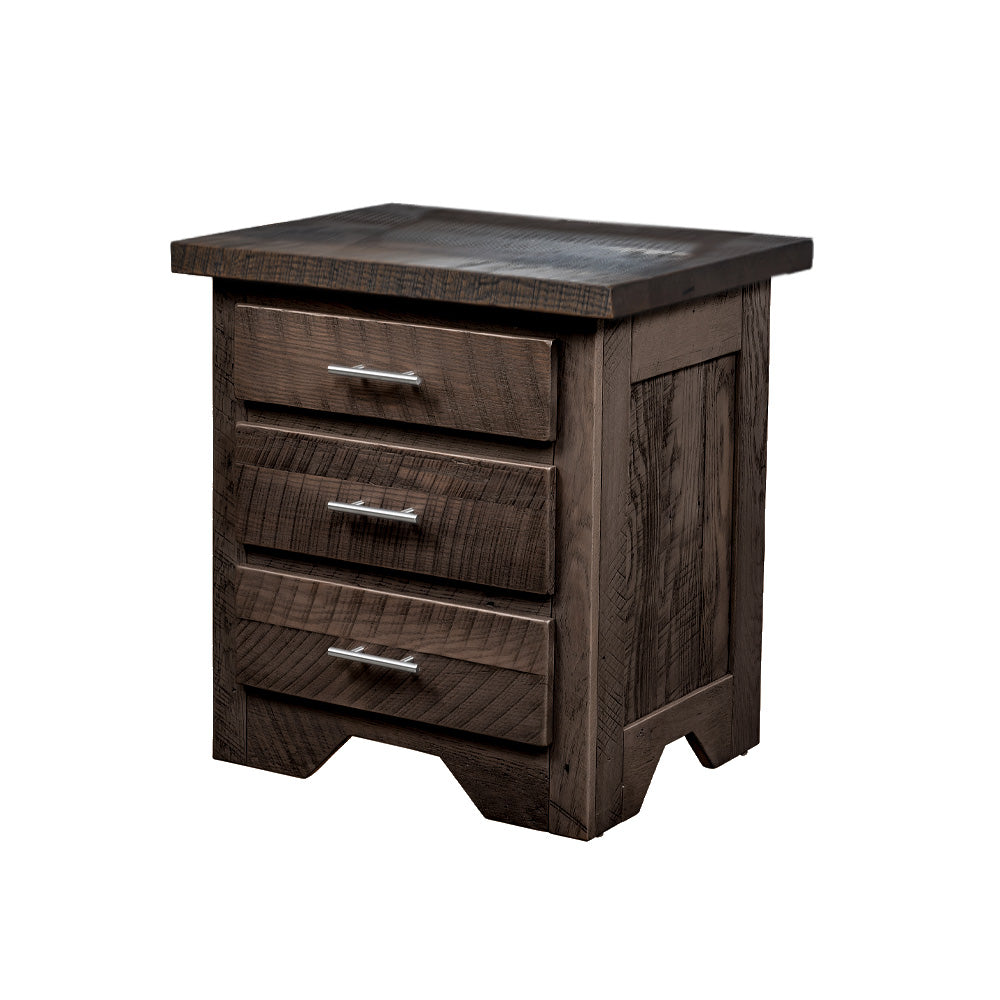 Lander Rustic Farmhouse Nightstand, Reclaimed Wood, Provincial Stain
