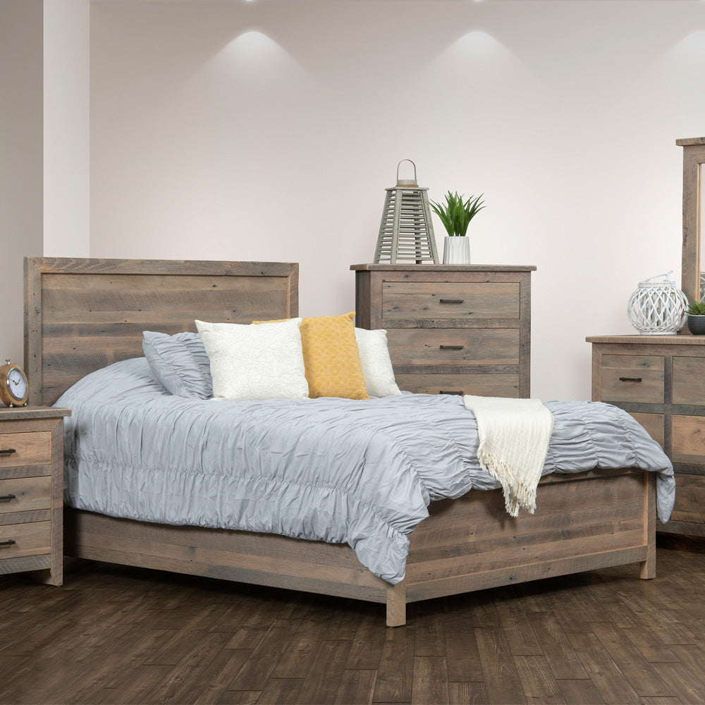 Madison Reclaimed Wood Panel Bed Frame