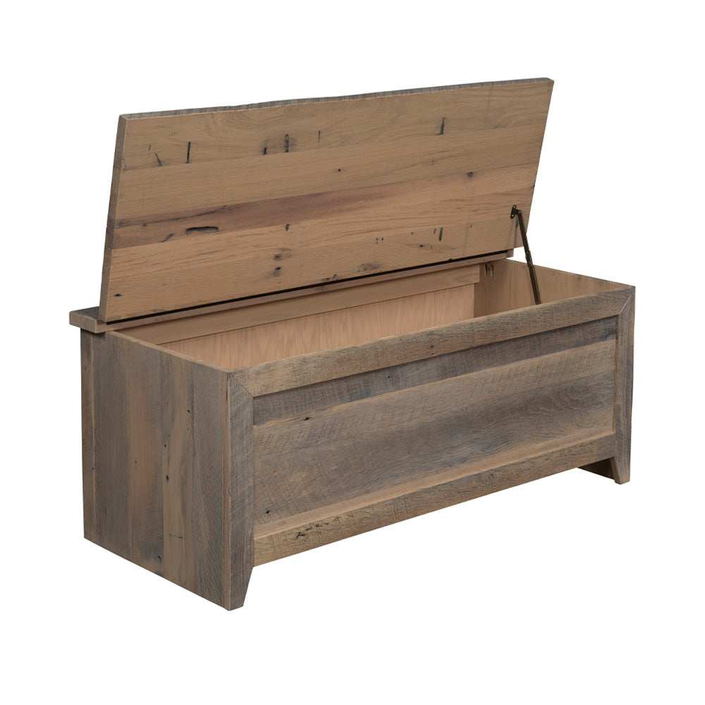 Madison Reclaimed Wood Blanket Chest, Antique Slate Stain