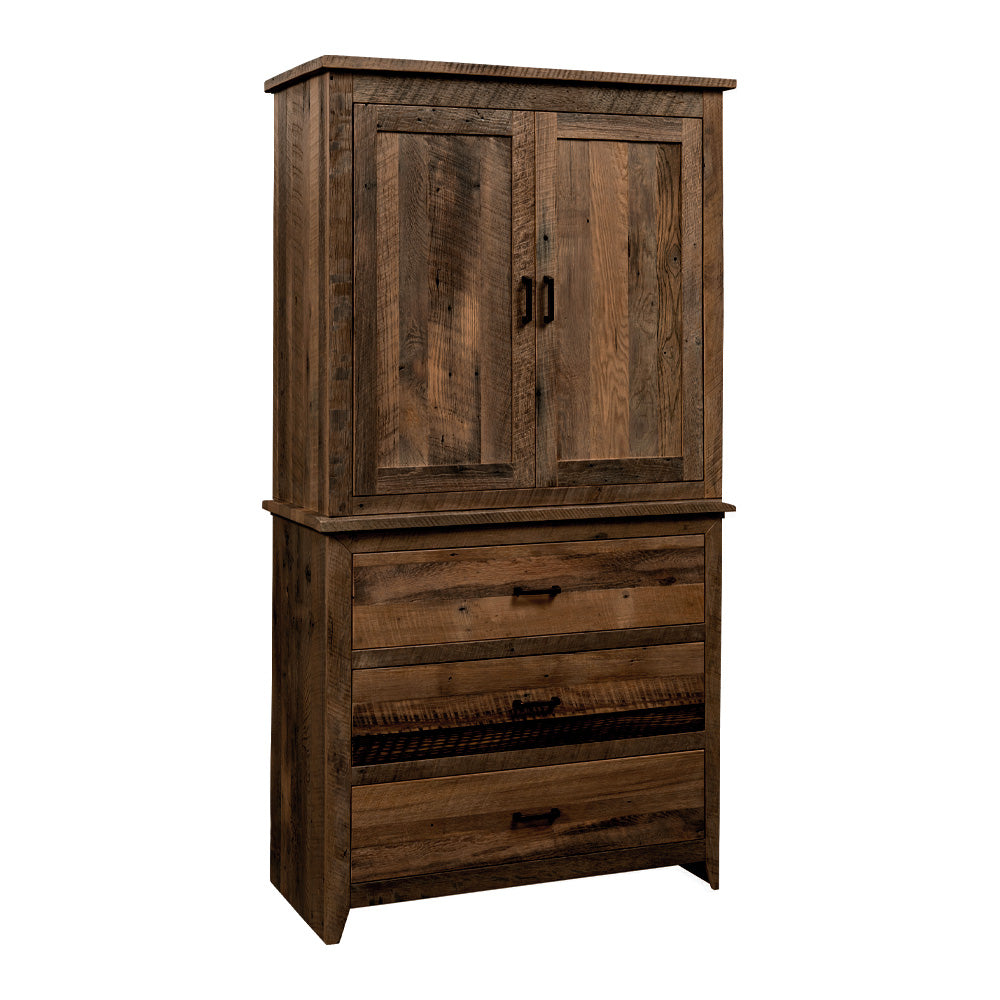 Madison Farmhouse Barnwood Armoire, Provincial Stain