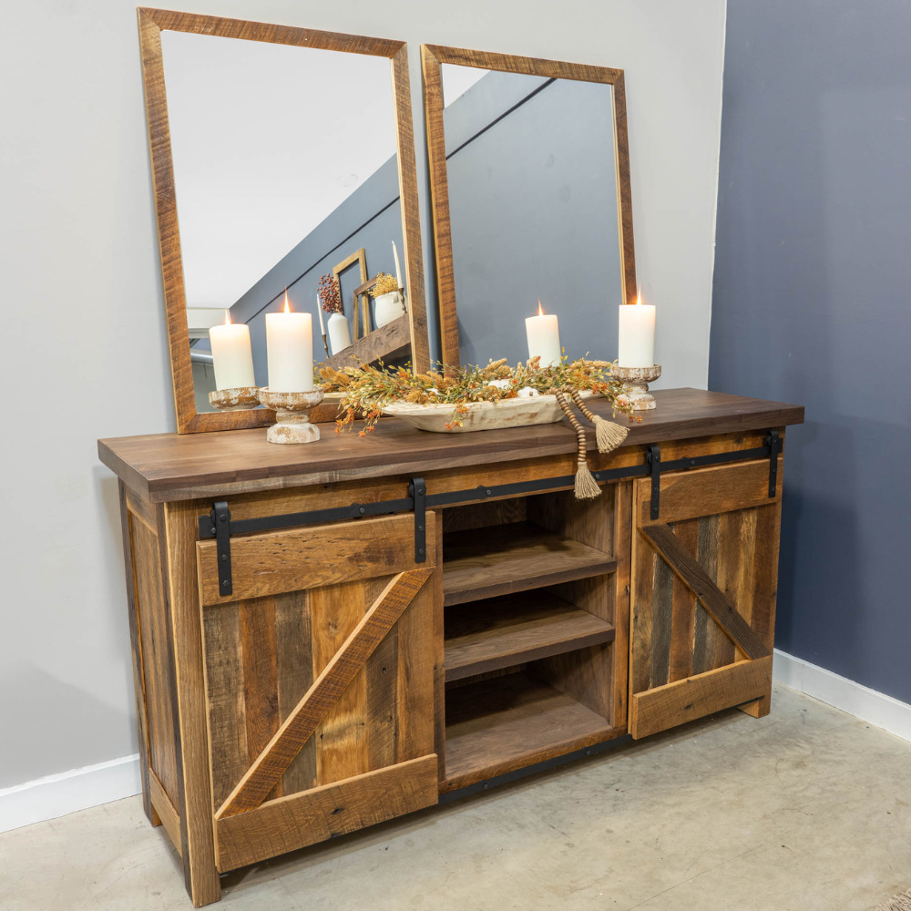 Middleton Entertainment Center with Barn Doors