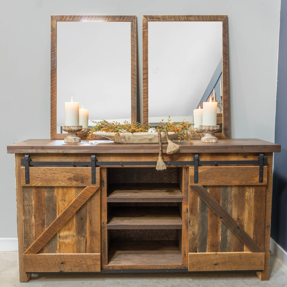 Middleton Entertainment Center with Barn Doors