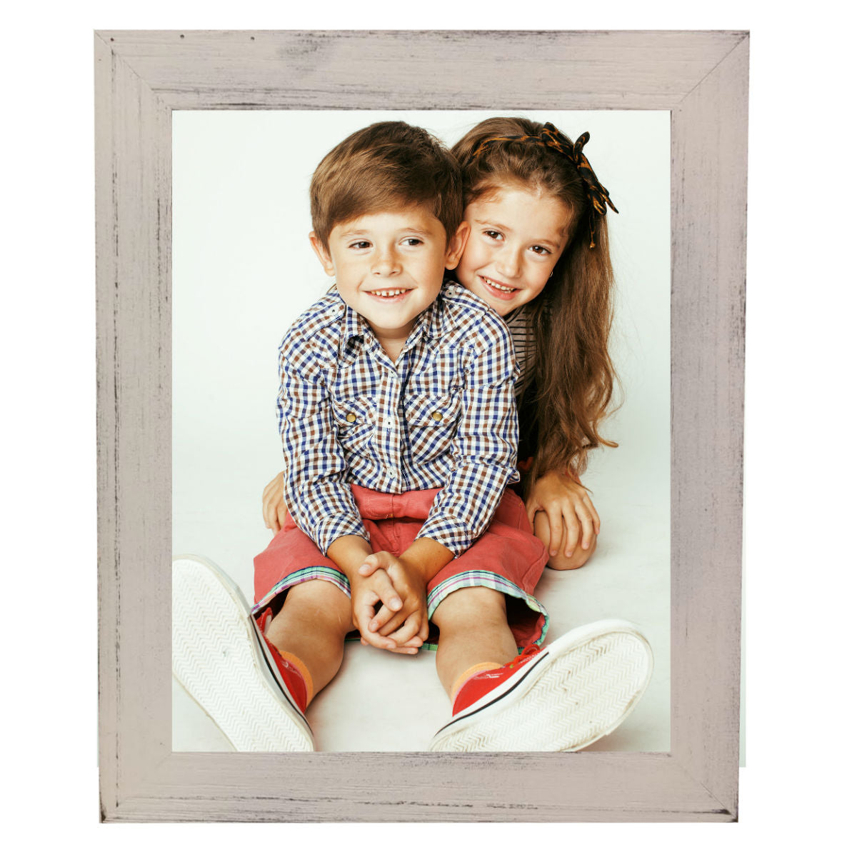 11x14 Distressed White Wooden Picture Frame - Rustic Red Door Co.