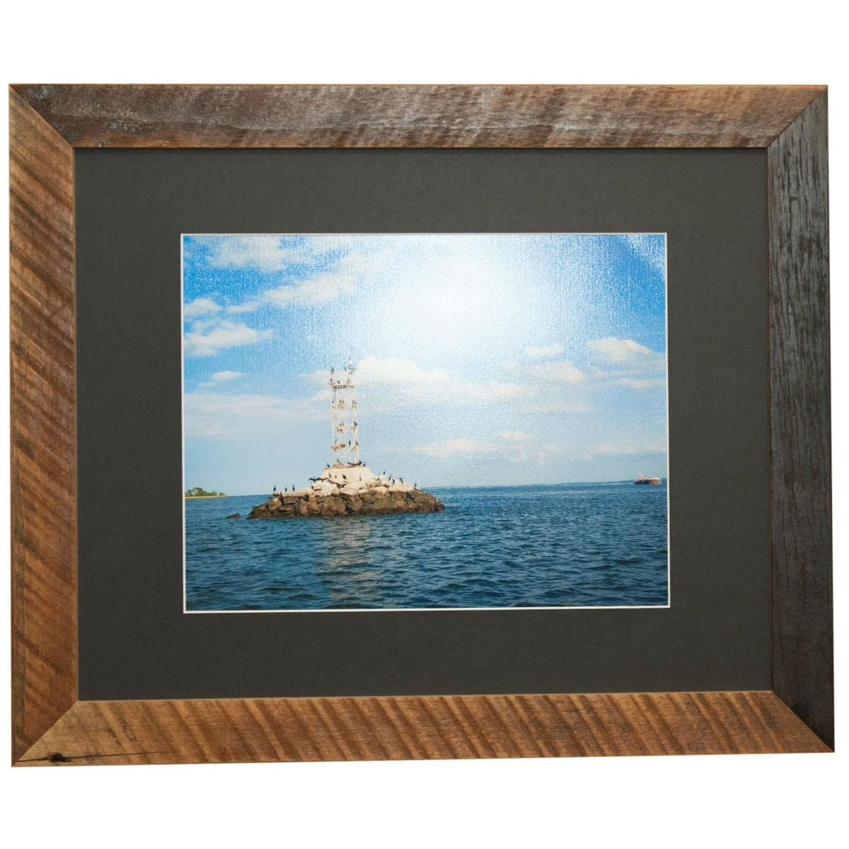 Heritage Wood Frame 16x20 Matted To 8x10 In Dark Natural