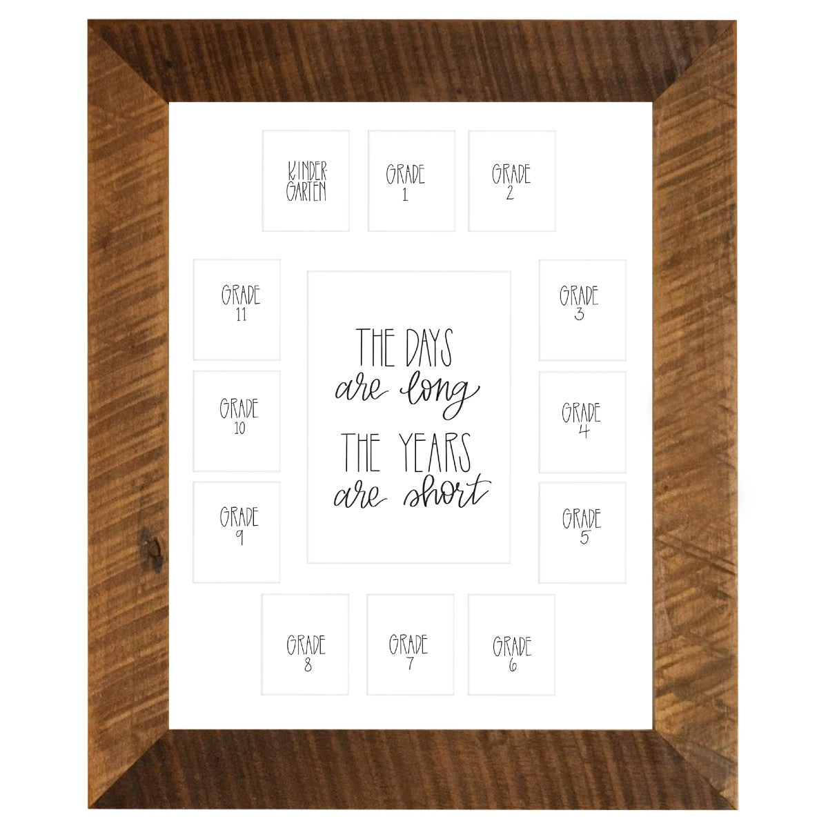 13 opening school photos white mat barnwood frame