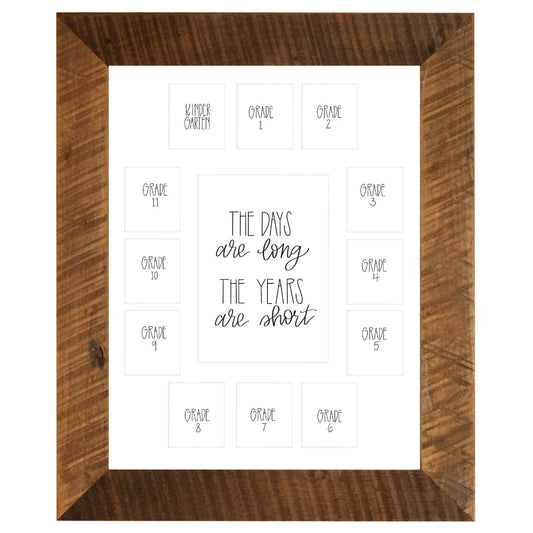 13 opening school photos white mat barnwood frame