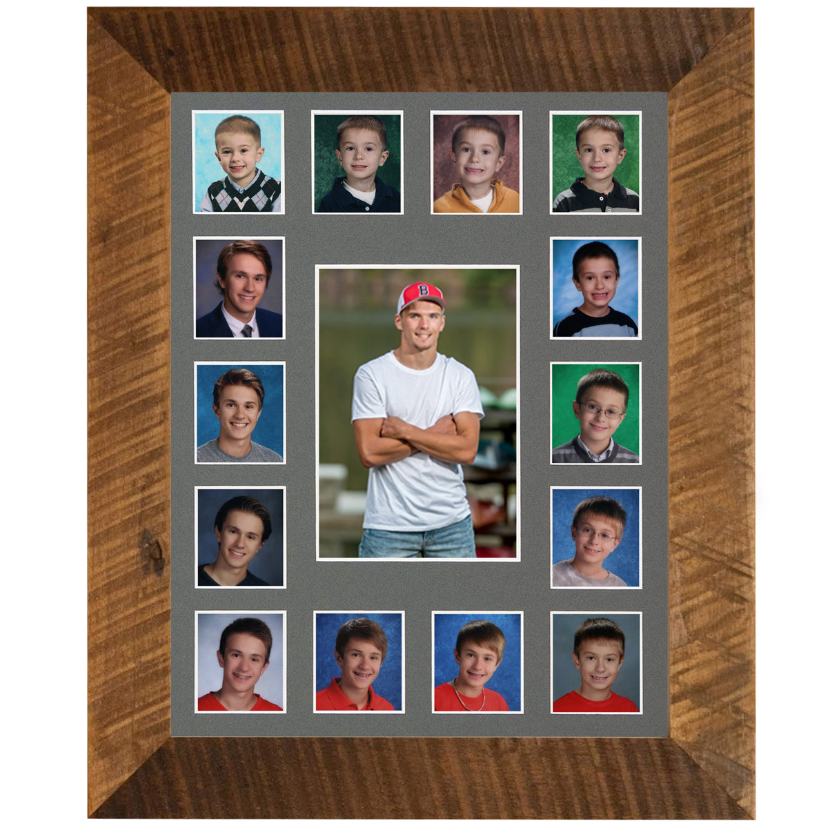 school year photo in barnwood frame 15 openings