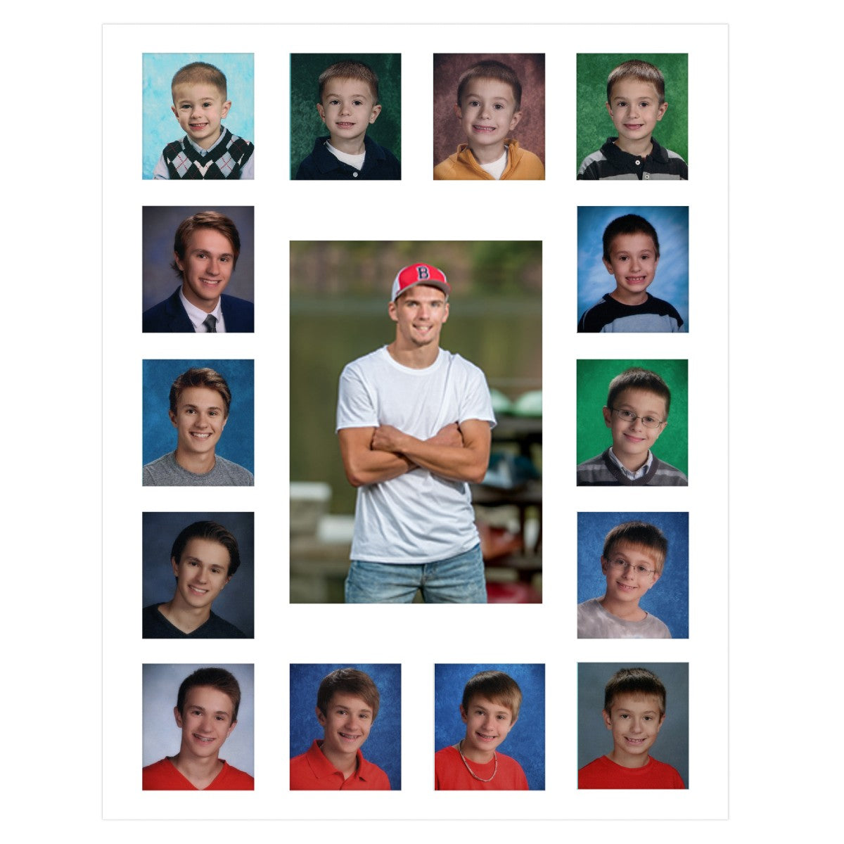 15 opening school year photo white mat