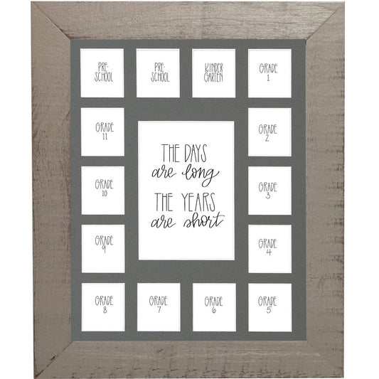 Gray frame Gray Mat School Year Photos 15 openings