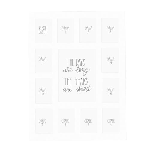 school year pictures white mat 13 openings