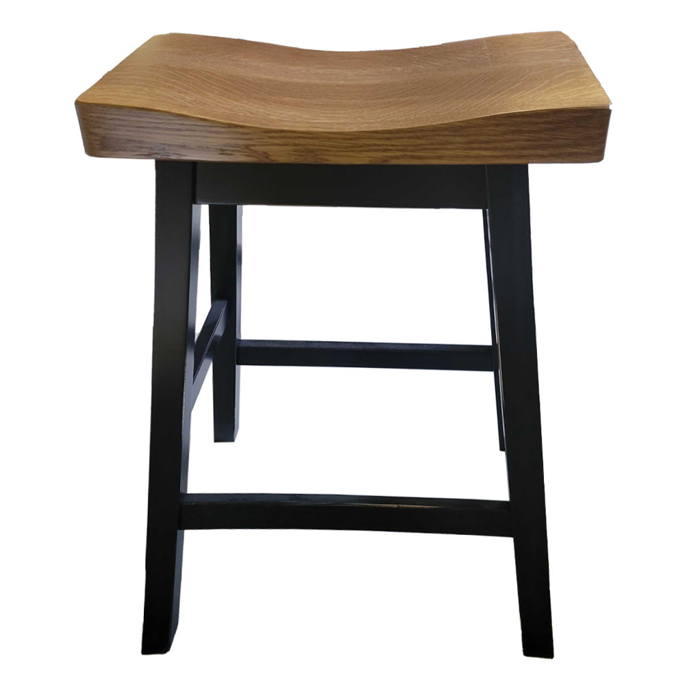 Oak Backless Bar Stool