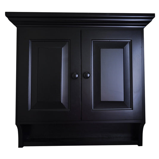 Black Medicine Cabinet in Brown Maple