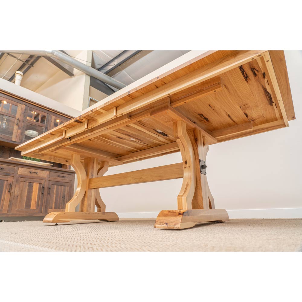 Bottom of Hickory Dining Table