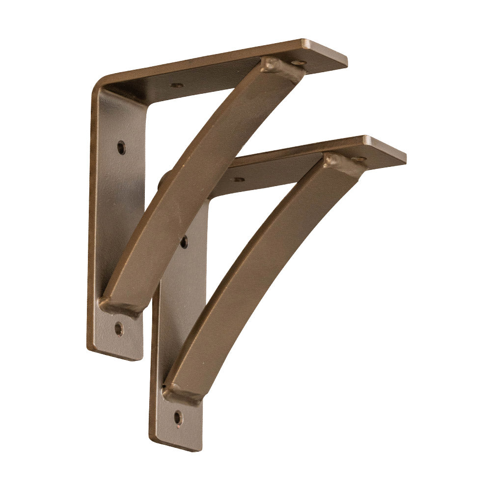 Gold Rubbed Bronze Shelf Brackets