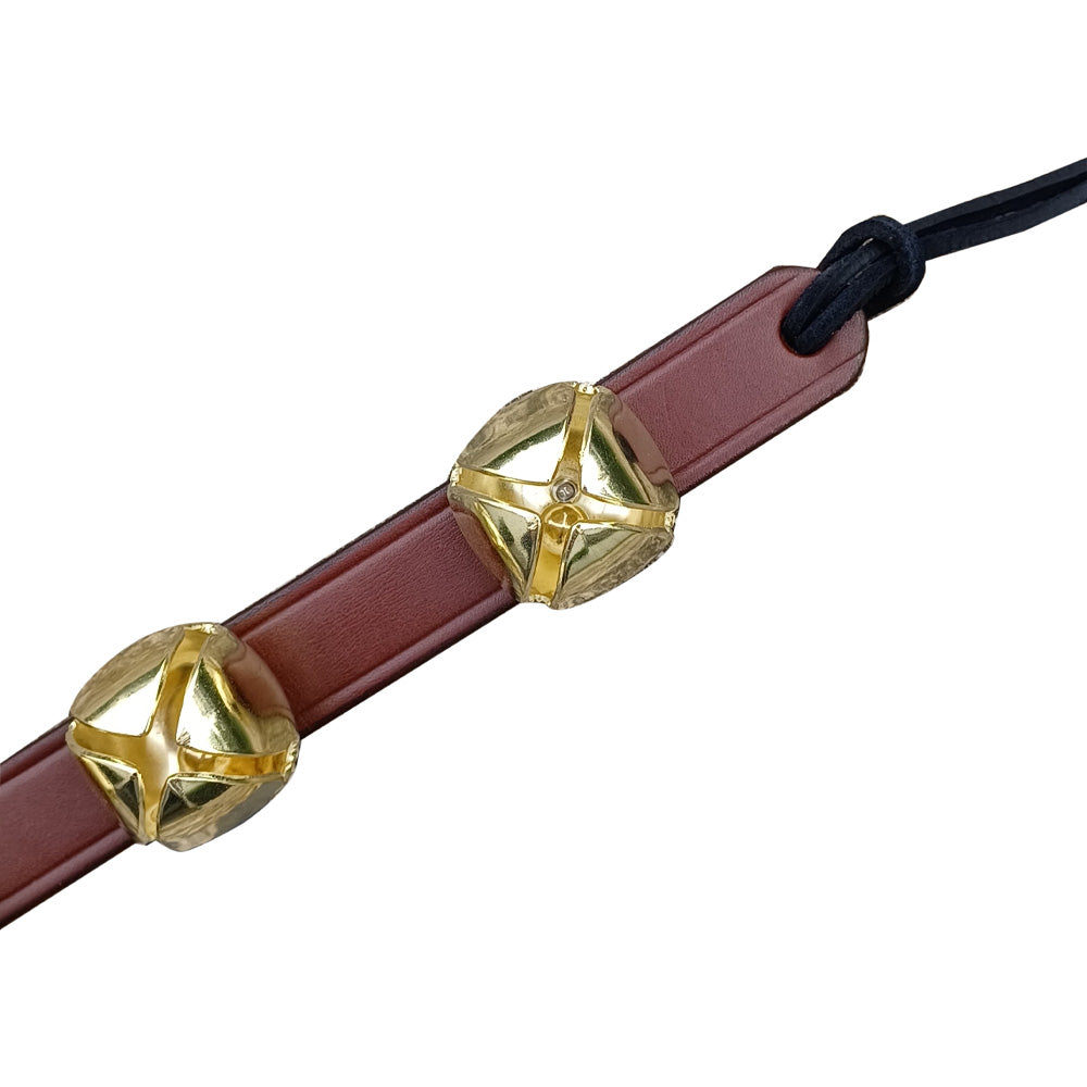 Brown Leather 4 Brass Bells