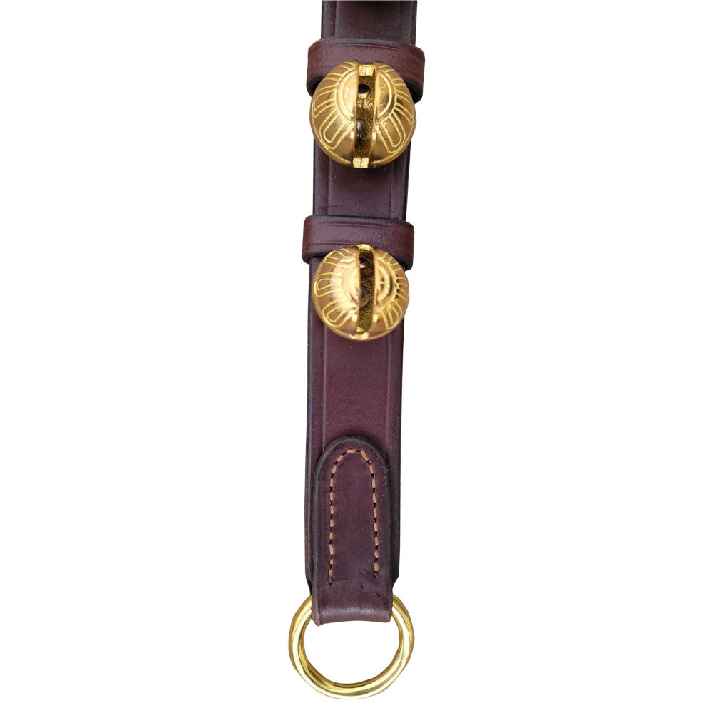 Brown Leather with Solid Brass Jingle Bells