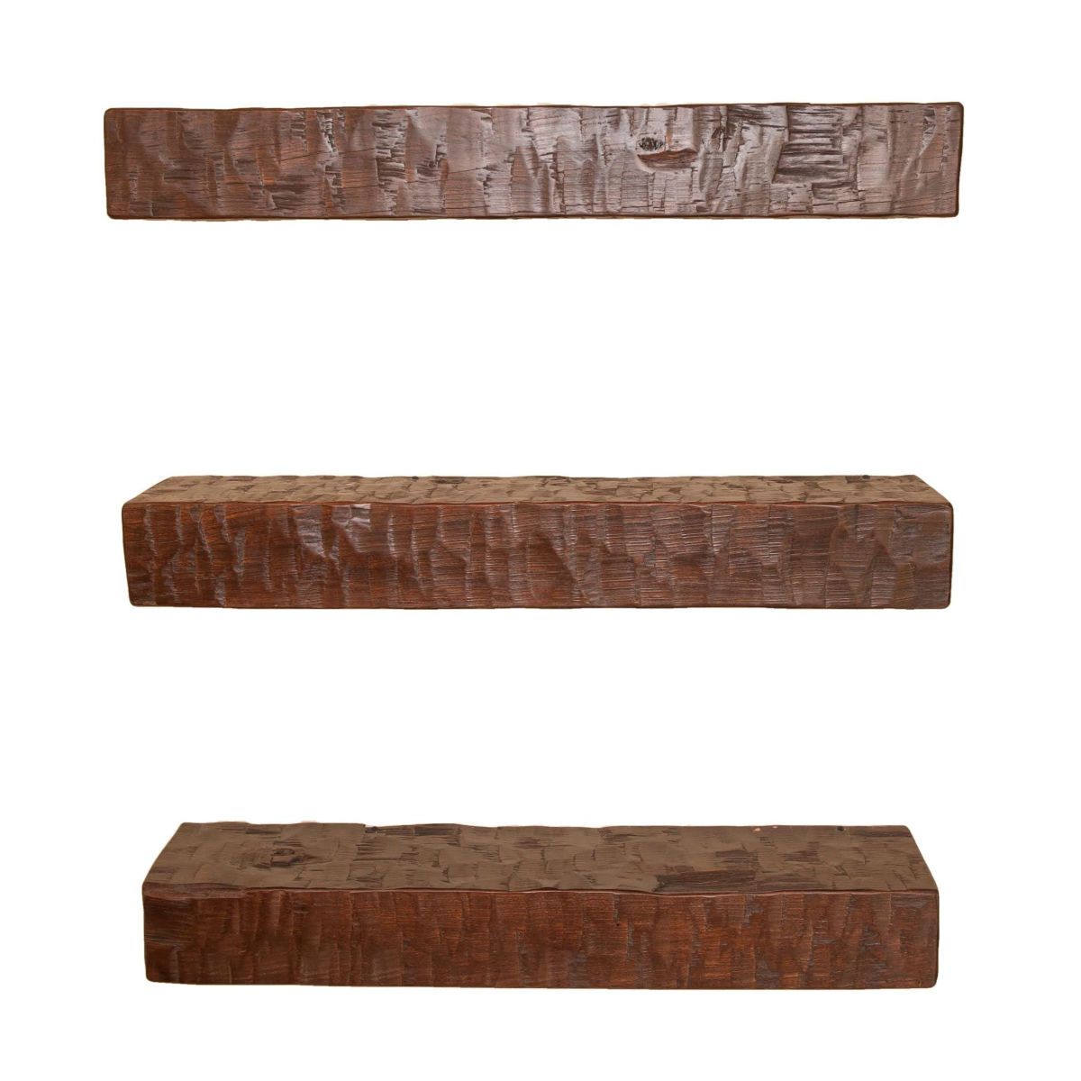 rustic floating shelves hand hewn cherry wood