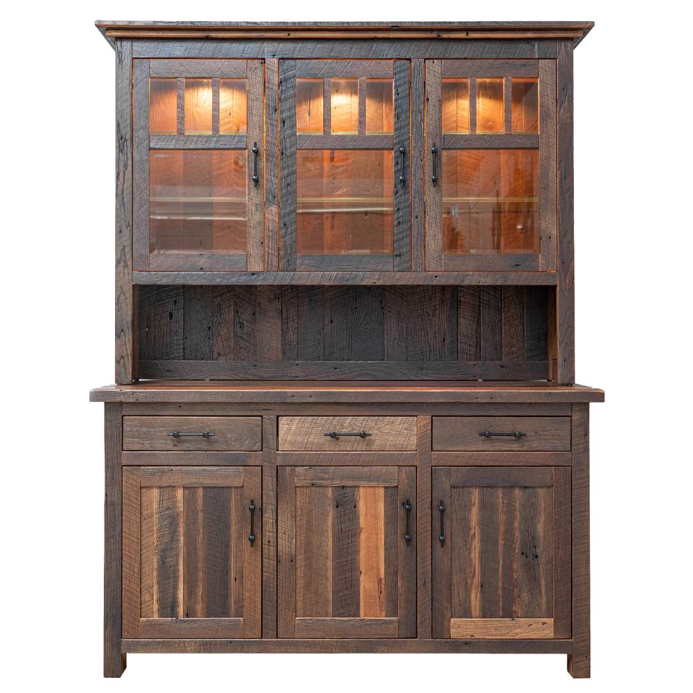 Farmhouse Hutch Buffet with Light