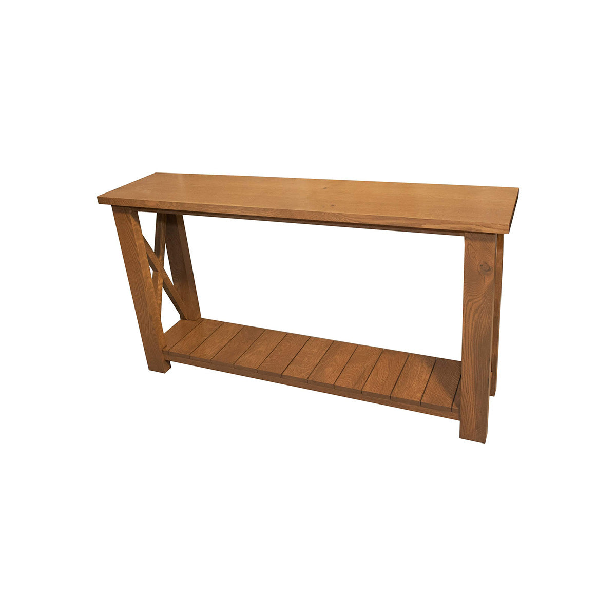 Collins Farmhouse Rustic Oak Sofa Table