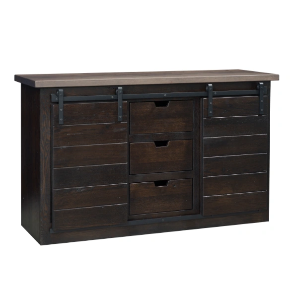 Wexway Black Farmhouse Entertainment Center