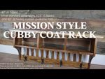 Mission Style Coat Rack with Cubbies