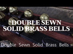10 Graduating Brass Sleigh Bells on Leather Strap