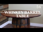 Rustic Whiskey Barrel Pub Table
