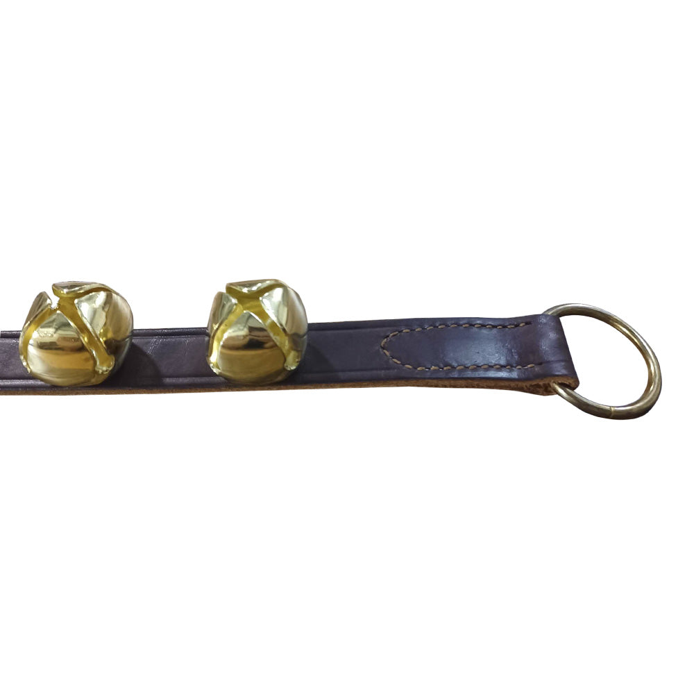 rustic hanging bells on leather