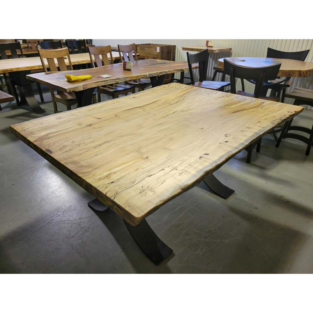 68" Live Edge Spalted Maple Dining Table