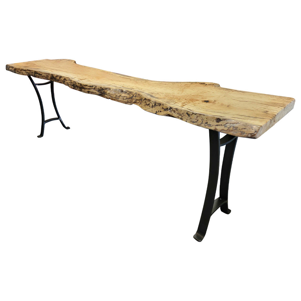 100" Live Edge Maple Console Table