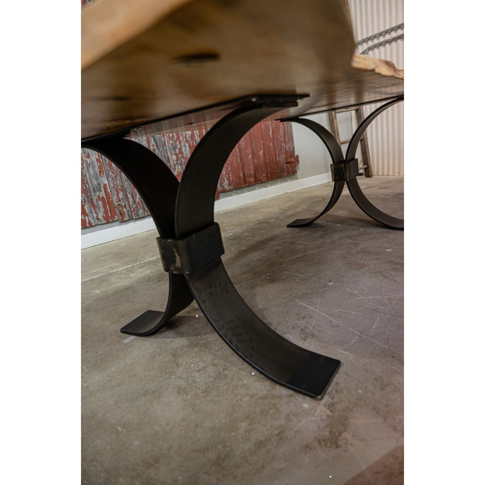 steel base for live edge table