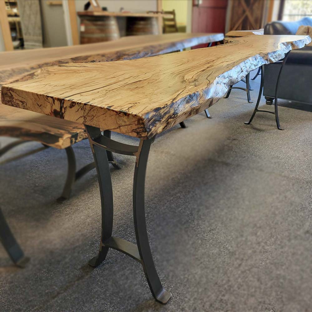 100" Live Edge Maple Console Table