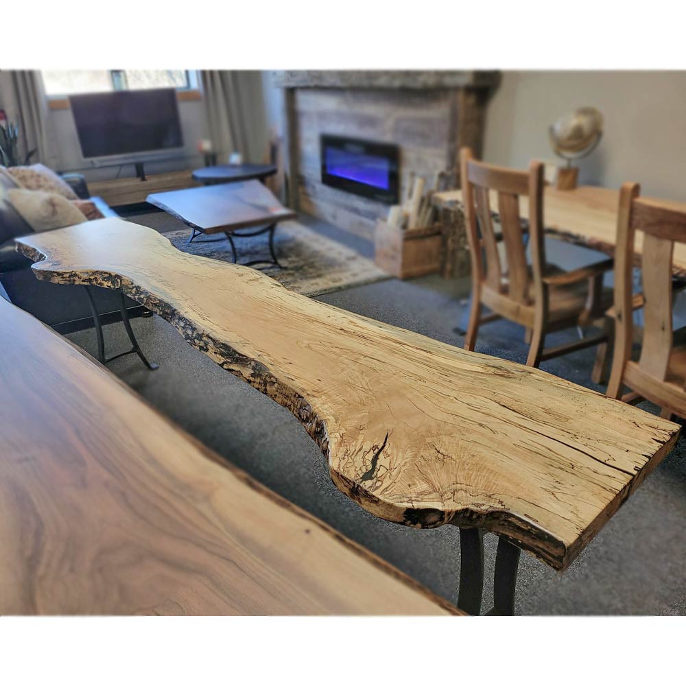 100" Live Edge Maple Console Table