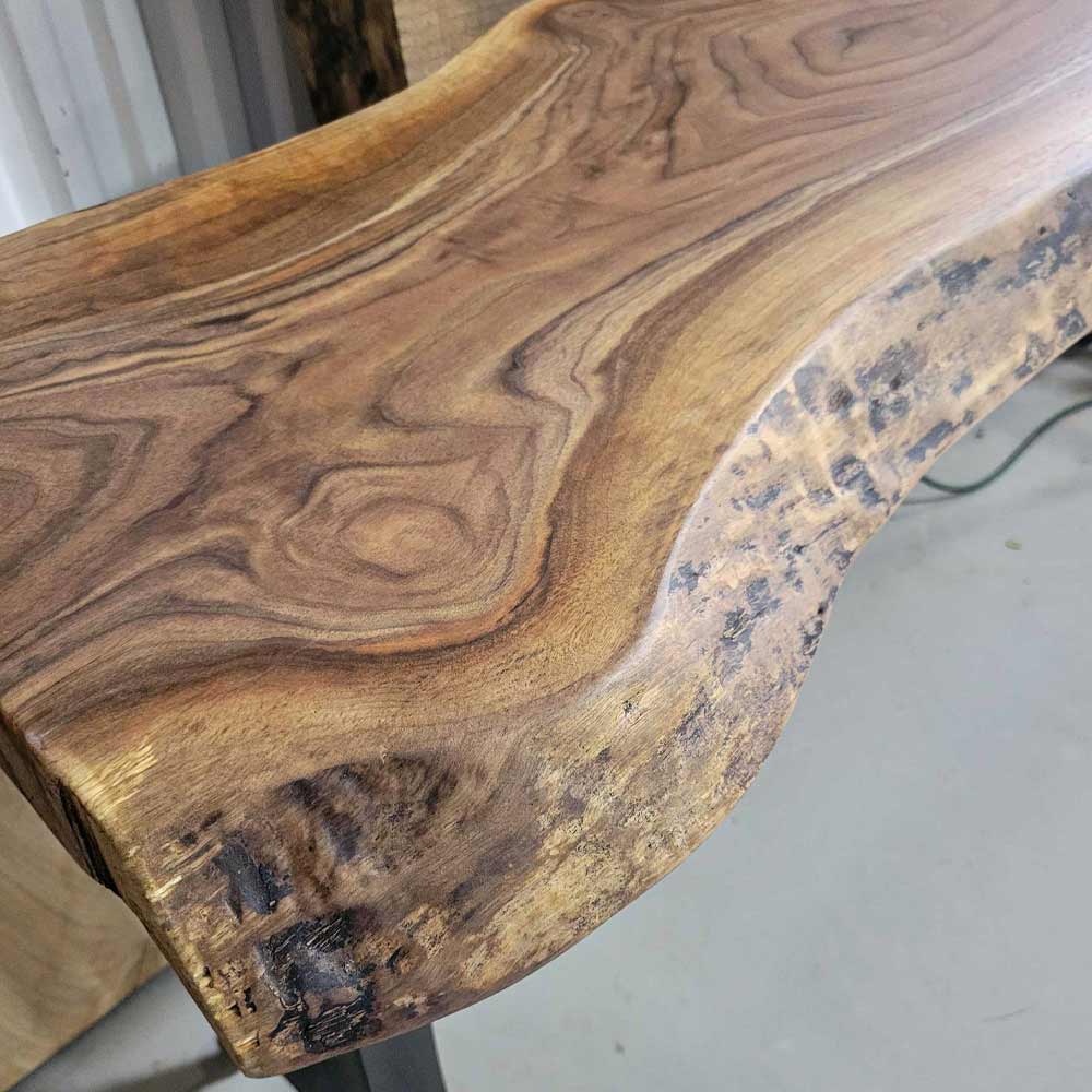 Modern Walnut Sofa Table