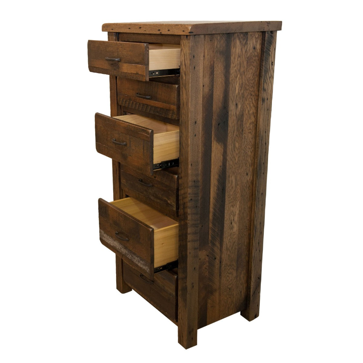 Reclaimed Wood Lingerie Chest, 6 Drawers, Murky Finish