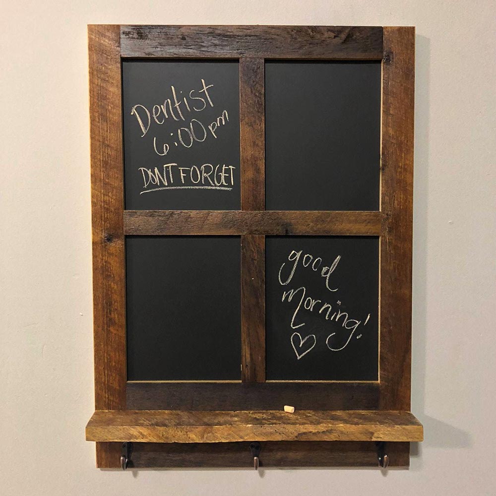 Reclaimed Wood Chalkboard Window Pane