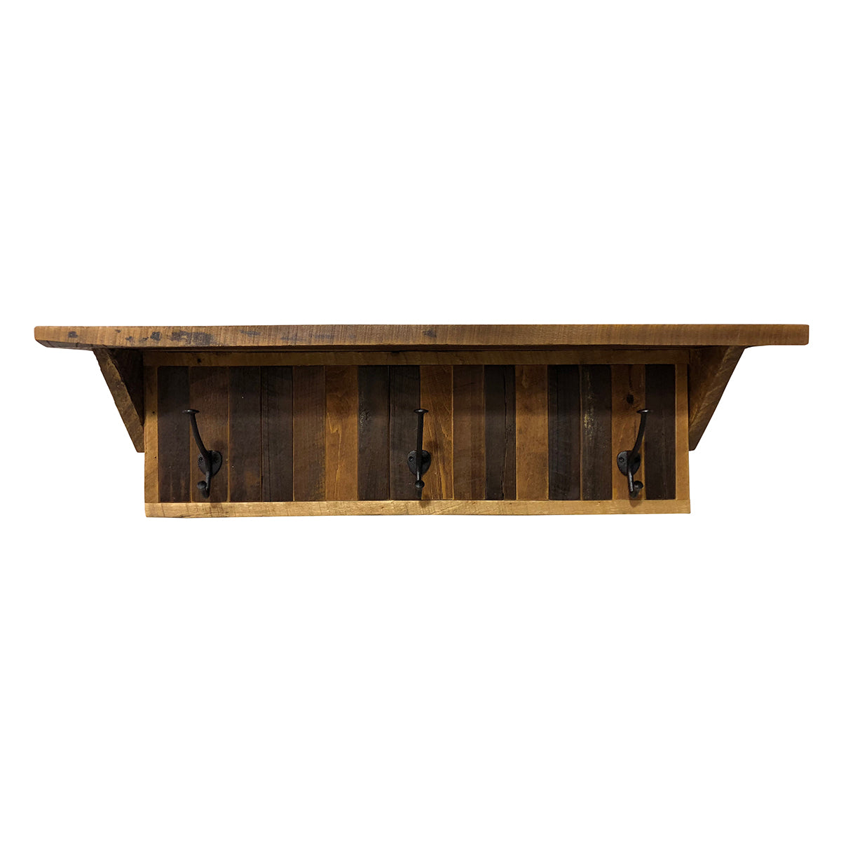 Reclaimed Wood Coat Rack Shelf