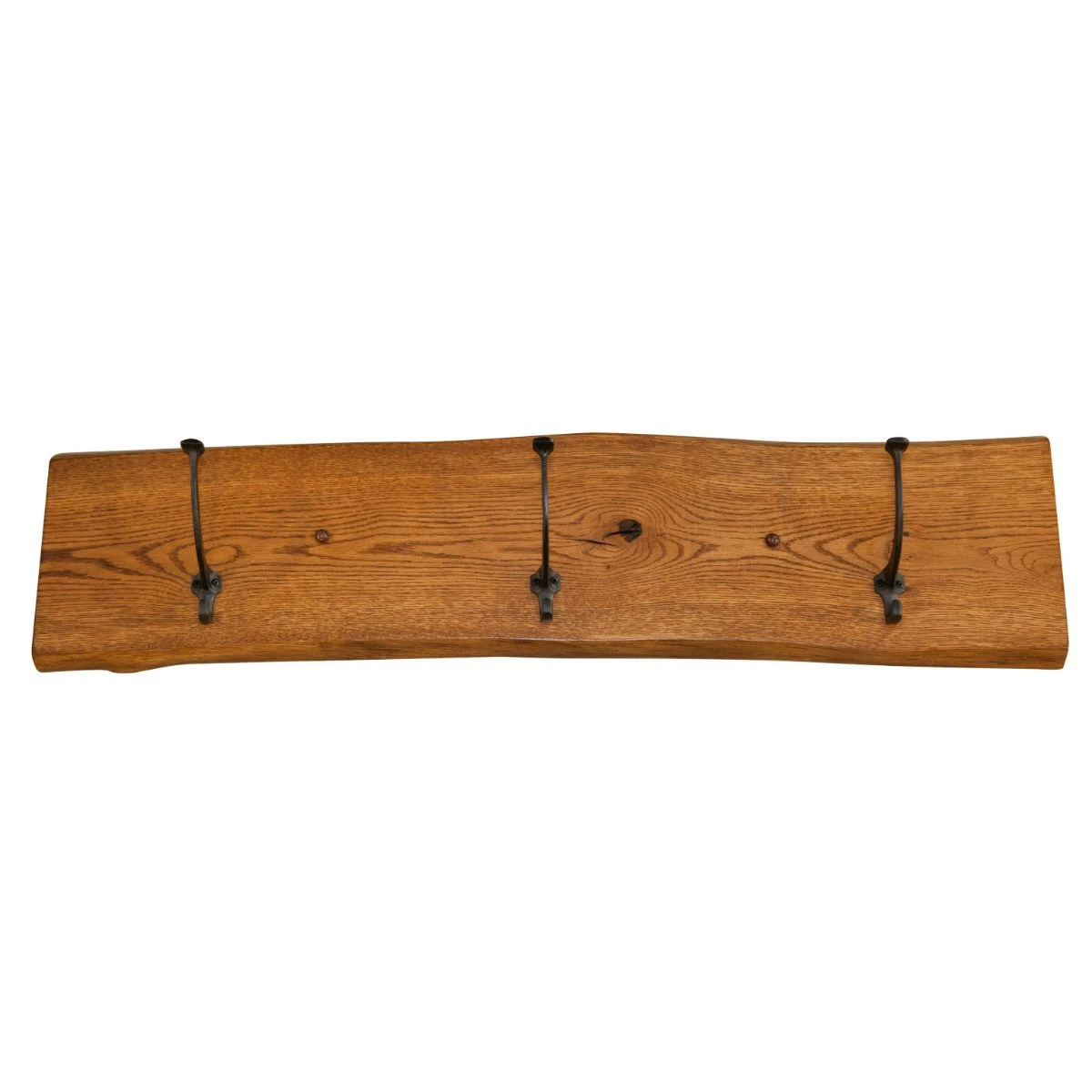 Live Edge Coat Rack, Rustic Oak Wood, Michaels Stain